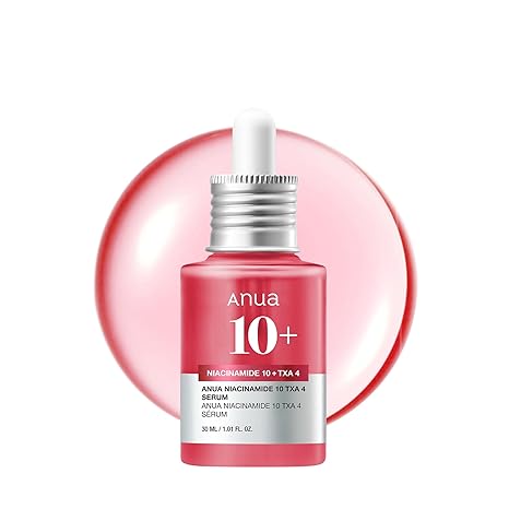 ANUA Niacinamide 10 + TXA 4 Serum, Hyaluronic Acid, Tranexamic acid, Facial Serum for Glass Skin, Clarifying, Radiant Complexion with Natural Color, Korean Skin Care 30ml