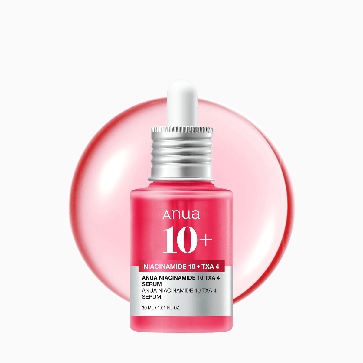 ANUA Niacinamide 10 + TXA 4 Serum, Hyaluronic Acid, Tranexamic acid, Facial Serum for Glass Skin, Clarifying, Radiant Complexion with Natural Color, Korean Skin Care 30ml